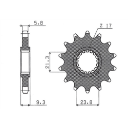 SUNSTAR SUNF347-13 ZĘBATKA PRZÓD JTF284.13-51448
