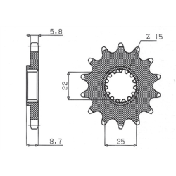 SUNSTAR SUNF357-14 ZĘBATKA PRZÓD JTF1901.14-51453