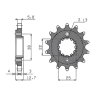 SUNSTAR SUNF360-15 ZĘBATKA PRZÓD JTF1902.15-51457