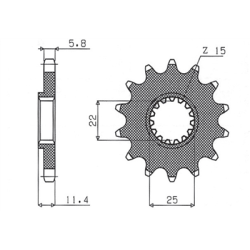 SUNSTAR SUNF360-16 ZĘBATKA PRZÓD JTF1902.16-51458