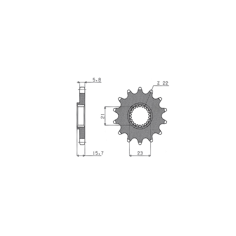 SUNSTAR SUNF373-16 ZĘBATKA PRZÓD JTF578.16-51465