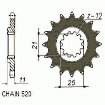 SUNSTAR SUNF383-15 ZĘBATKA PRZÓD JTF824.15-52977