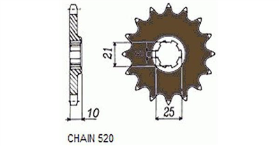 SUNSTAR SUNF384-15 ZĘBATKA PRZÓD JTF438.15-51818