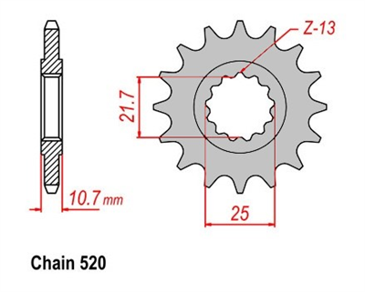 SUNSTAR SUNF394-15 ZĘBATKA PRZÓD JTF1595.15-52971