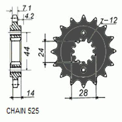 SUNSTAR SUNF418-17 ZĘBATKA PRZÓD JTF1372.17-66