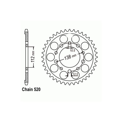 SUNSTAR SUNR1-3485-43 ZĘBATKA TYŁ JTR1303.43-51820