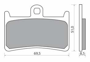 NHC Y2030-AK150 KLOCKI HAMULCOWE (zamiennik EBC FA252)-1695