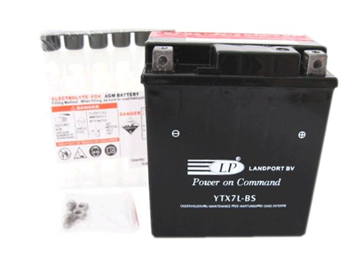 Akumulator LANDPORT YTX7L-BS 113x70x130mm 6Ah-18387
