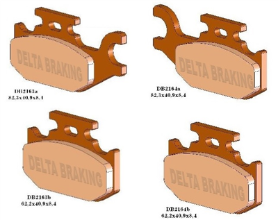 DELTA BRAKING DB2163 + DB2164 KLOCKI HAMULCOWE (zamiennik EBC FA413 + FA414)-69102