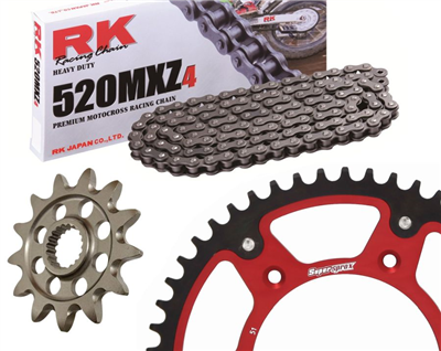 HONDA XR 650 R 00-07 zestaw napęd-owy RK SPX RED-16462