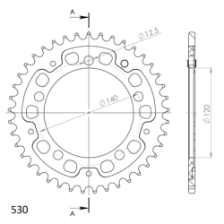 SUZUKI GSX 1400 01-08 zestaw napęd-owy SUPERSPROX-59486