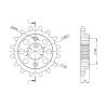 HONDA XRV 750 93-03 zestaw napęd-owy SUPERSPROX-60462