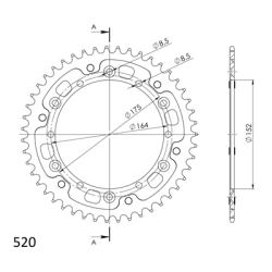 YAMAHA TT 600 R 98-03 zestaw napęd-owy SUPERSPROX-60149
