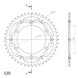 HONDA XR 400 R 96-04 zestaw napęd-owy SUPERSPROX-64115