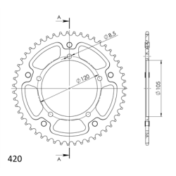 APRILIA 50 MX SM 03-06 zestaw napęd-owy SUPERSPROX-66652
