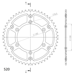 YAMAHA YZ YZF 250 F 10-13 zestaw napęd-owy SPX BLU-68374