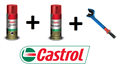 Zestaw do łańcucha: CASTROL CHAIN O-R smar + CLEANER czyścik + szczotka-3681