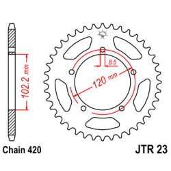 APRILIA RS 50 99-05 zestaw napęd.owy złoty DID JT-60696
