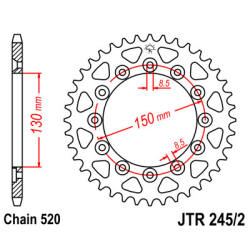 YAMAHA WR 250 X 08-15 zestaw napęd.owy DID JT-60762