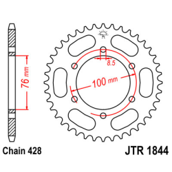 YAMAHA YZF-R 125 08-15 zestaw napęd.owy DID JT-60810