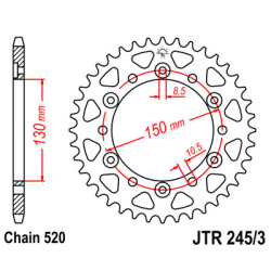 HONDA NX 650 DOMINATOR 91- zestaw napęd.owy DID JT-61218