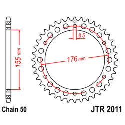 TRIUMPH SPRINT 955 99-04 zestaw napęd.owy DID JT-61839
