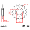 YAMAHA TDM 850 96-98 zestaw napęd.owy DID JT-63037