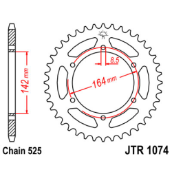 HYOSUNG GT 650 04-15 zestaw napęd.owy DID JT-63578