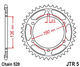 BMW F650 99-07 G650 11-15 zestaw napęd.owy DID JT-63759
