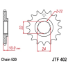 BMW F650 99-07 G650 11-15 zestaw napęd.owy DID JT-63762