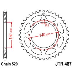 KAWASAKI KLX 650 93-96 R 99-01 zestaw napęd.owy JT-63838