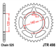 KAWASAKI ZR750 ZR-7 99-04 S 01-04 zestaw napęd.owy-63844