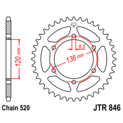 YAMAHA SZR 660 96-98 zestaw napęd.owy DID JT-63906