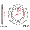 KTM EXC SX-F MX 125 144 150 zestaw napęd.owy DID-64050