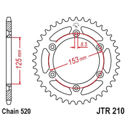 HONDA CR 250 R 94-95 06-08 zestaw napęd.owy DID JT-64185