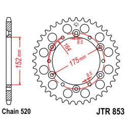 YAMAHA WR250 90 93 YZ250 90-91 93 zestaw napęd.owy-64588