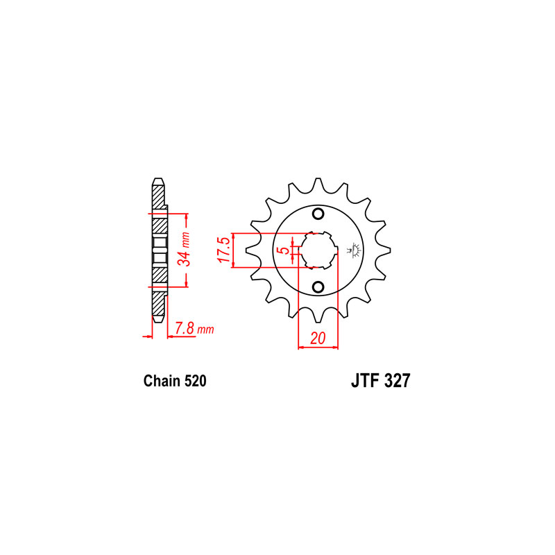 HONDA CRF 150 F 03-05 zestaw napęd.owy DID JT-64680