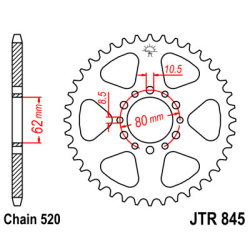 YAMAHA SR 250 93-96 zestaw napęd.owy DID JT-64687
