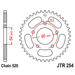 HONDA CBF 250 04-05 zestaw napęd.owy DID JT-64727