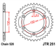 YAMAHA YZ 125 99-01 zestaw napęd.owy DID JT-64878