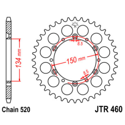 KAWASAKI KLX 250 94-98 91-95 R zestaw napęd.owy JT-64894