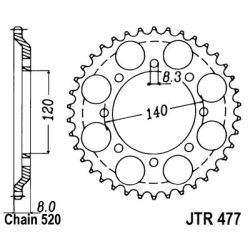 KAWASAKI KL KLR 600 84-90 zestaw napęd.owy DID JT-64928