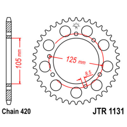 YAMAHA DT 50 SM SUPERMOTARD 03-06 zestaw napęd.owy-65020