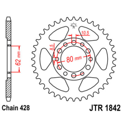 YAMAHA TW 125 99-02 TW 200 95-21 zestaw napęd.owy-65044