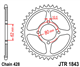 YAMAHA TT-R 125 LW 02-21 zestaw napęd.owy DID JT-65054