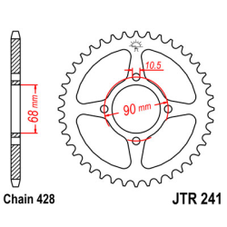 HONDA MTX 125 83-94 zestaw napęd.owy DID JT-65074