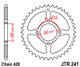 HONDA MTX 125 83-94 zestaw napęd.owy DID JT-65078