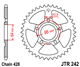 HONDA XL 125 R PRO-LINK 82-87 zestaw napęd.owy DID-65086