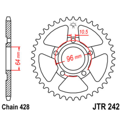 HONDA XL 125 R PRO-LINK 82-87 zestaw napęd.owy DID-65086