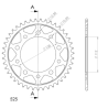 HONDA CBF 600 N S ABS 04-07 zestaw napęd-owy SPX-57426